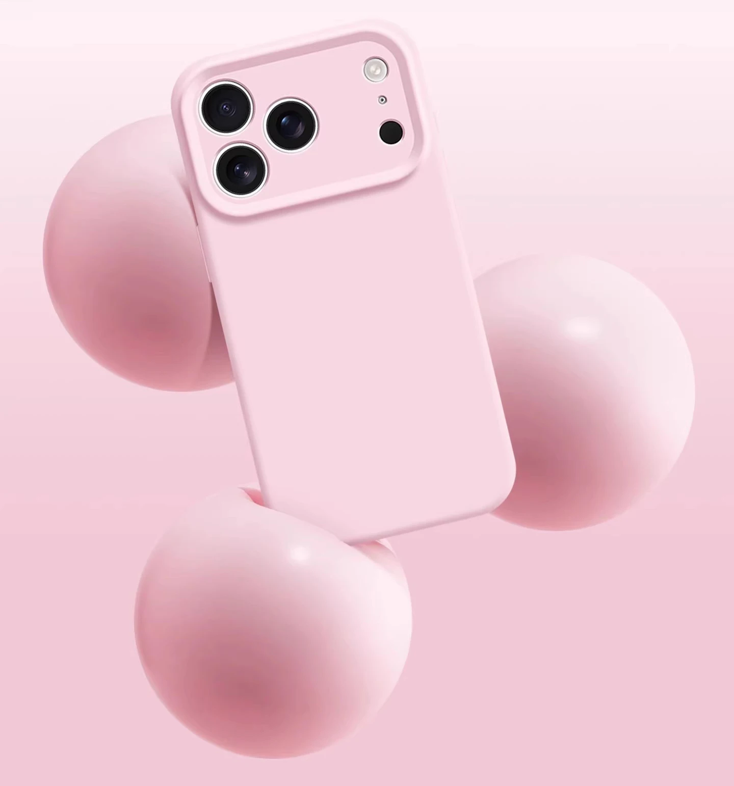 Flüssigsilikon-Handyhülle für iPhone 18 Pro Max 17Air 16 17 Pro 15 14 Plus mit Umhängeband und Kameraschutz – Detail 5