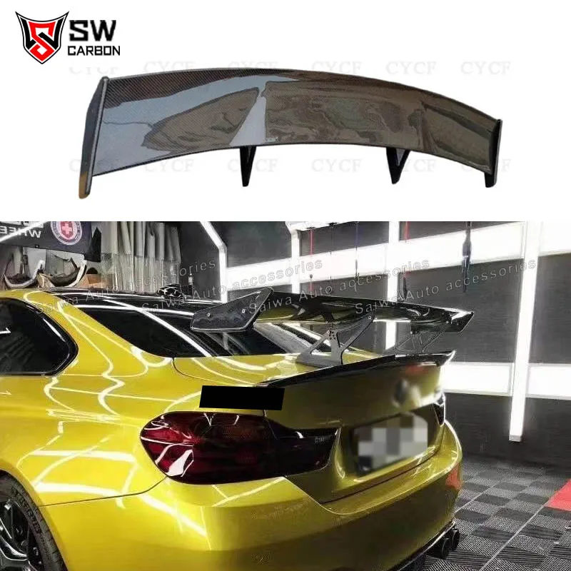 3D Style Carbon Fiber Tail fins For BMW 2 Series M2 F22 F87 G87 220i Rear Trunk Spoiler Guide Wing Car Accessories Body Kit
