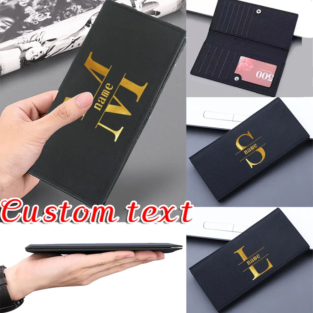 

Персонализированная сумка для денег с индивидуальным именем, высококачественный карманный чехол для кредита, прочный кошелек для монет, кошелек для хранения банковских карт
