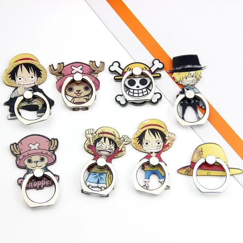 One Piece Luffy Mobile Phone Ring Holder Portgas·D· Ace Tony Tony Chopper Anime Bracket Phone Case Ring Buckle Kid Birthday Gift