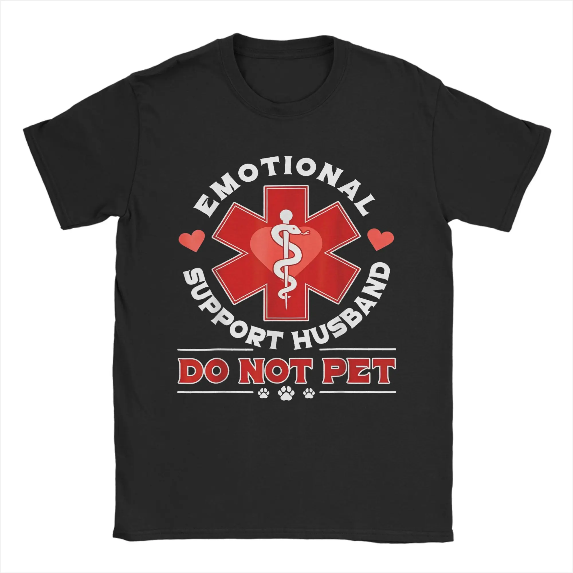 T-Shirt Beach Emotional Support Husband Funny Do Not Pet T-Shirts Humor Cotton Tee Shirt for Couple Y2K Casual Short Sleeve Tops