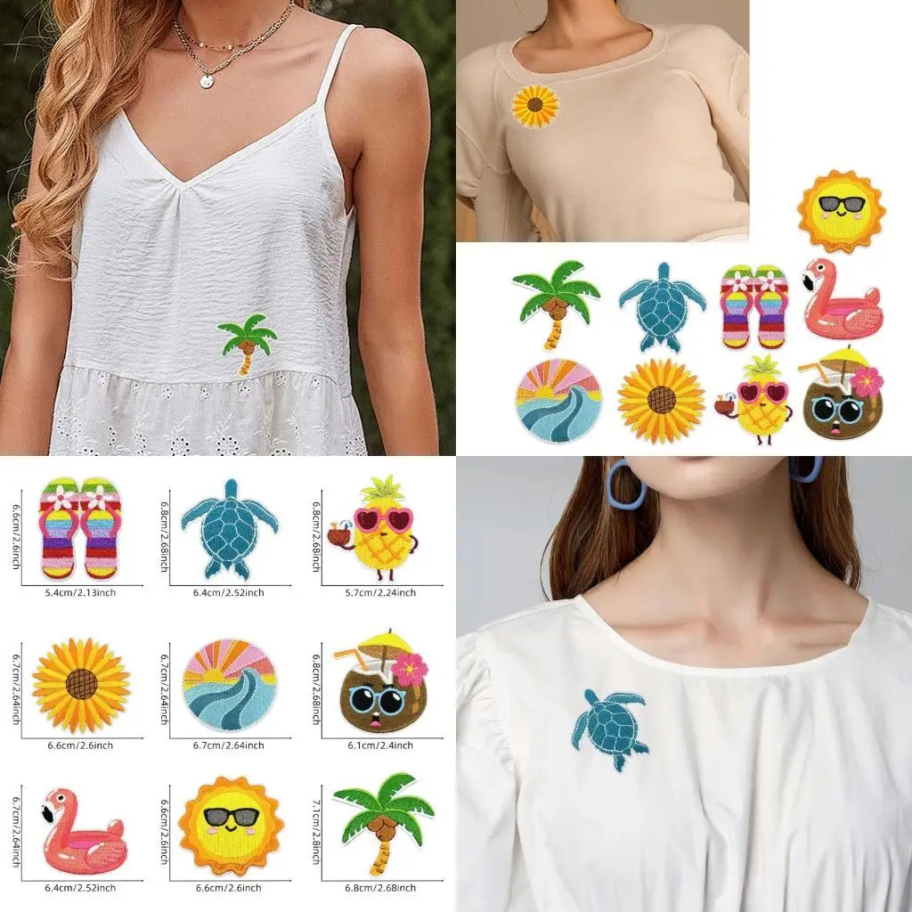 

R1WE Fayme Theme Patches Repair Applique для легкого нанесения и удаления 9 шт.