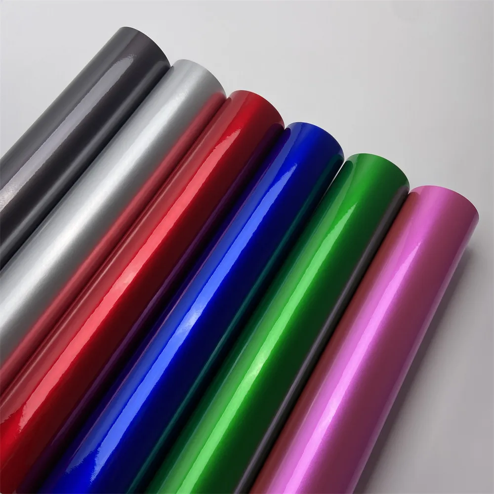 

Multi Color Ultra Glossy Metallic Vinyl Stickers Candy Car Wrap Adhesive Film Decal with Air Release Bubble
