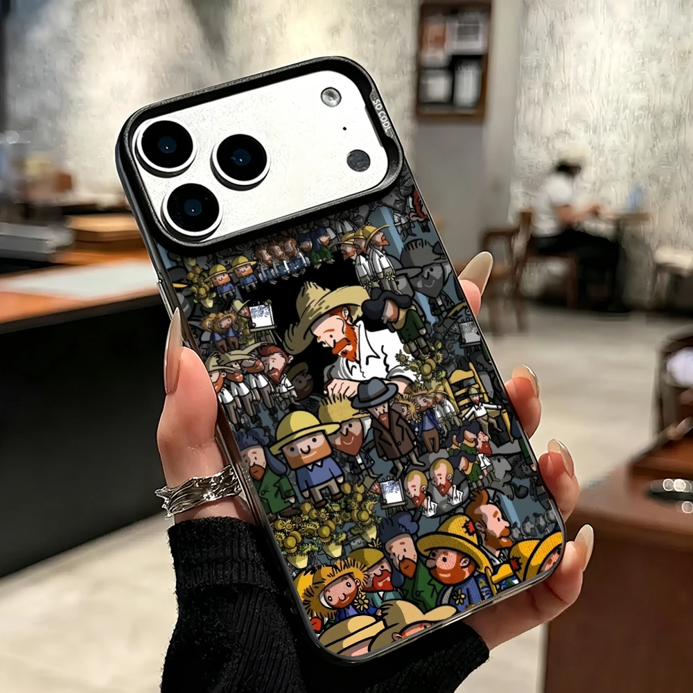 Retro Oil Painting Van-Gogh For Samsung Galaxy S23 S24 S25 5G S26 Ultra Plus Fe Laser Cover IMD Case