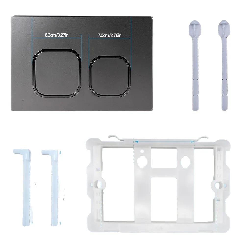 Hidden Toilet Accessories, Water Tank Panel Into The Wall Button Flush Switch
