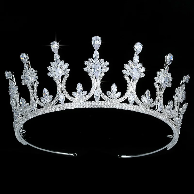 

Tiaras and Crown HADIYANA Exquisite Trendy Women Wedding Hair Accessories Fashion Party Headband Zircon BC5411 Corona Princess