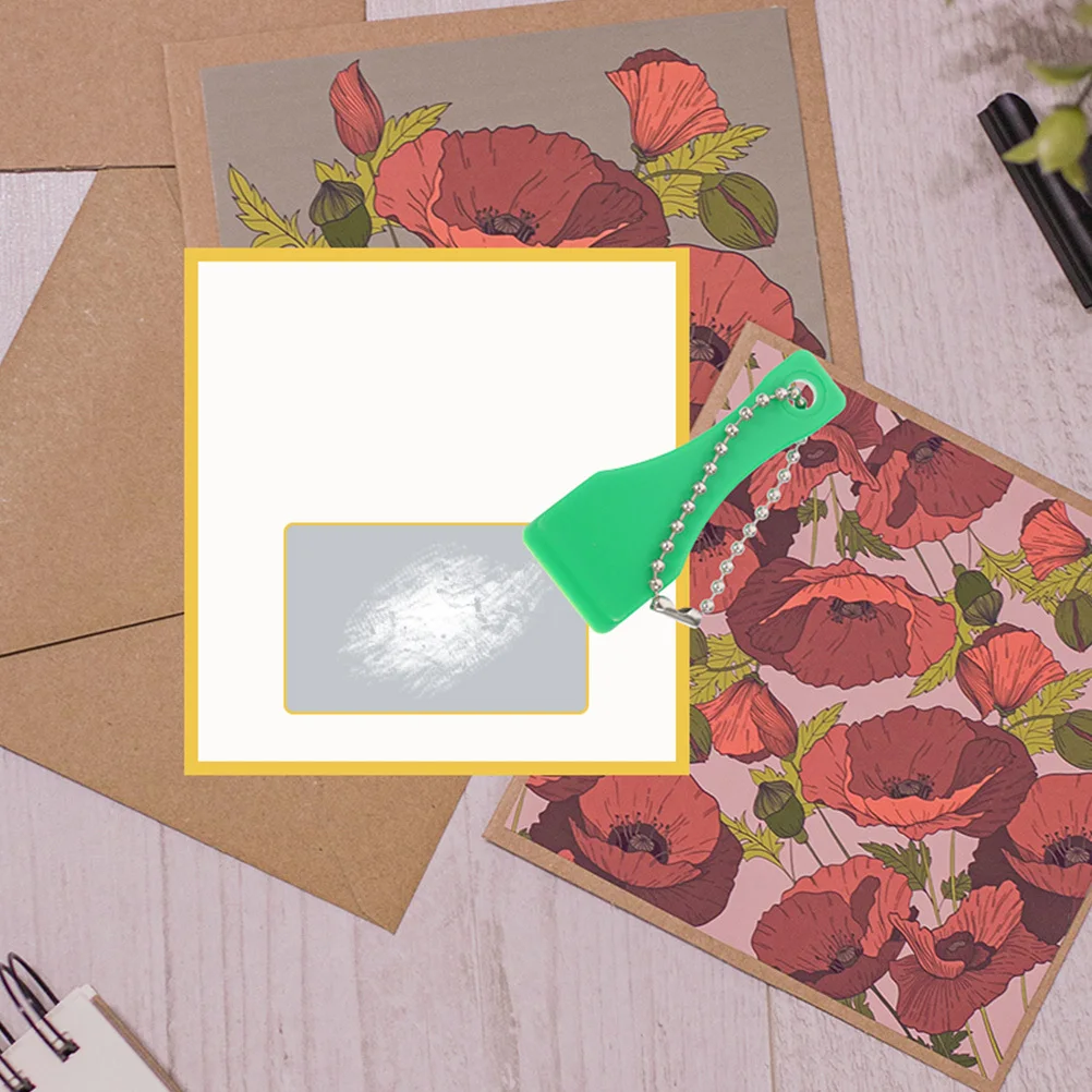 

20pcs Lottery Scraper Tool Plastic Scratch Off Scratcher For Cards Tickets Scraping Multi-Function Small Keychain Hanging