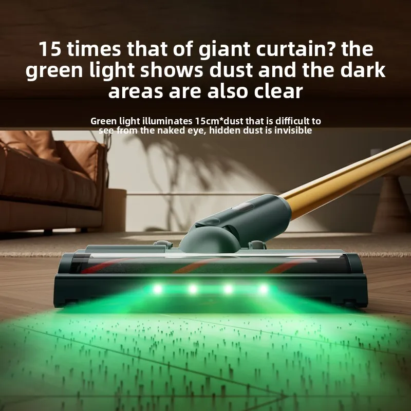 새로운 진공 청소기 녹색광 먼지 감지 휴대용 소형 강력 흡입 고내구성 가정용
