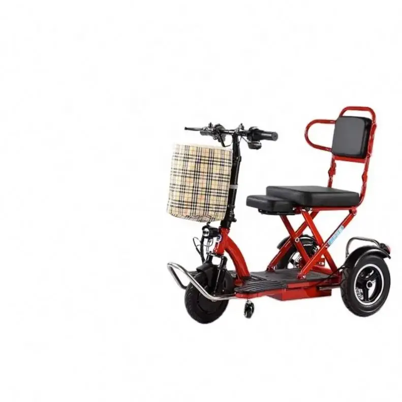 2024 High Quality Compact Portable 3-Wheel Electric Scooter for Elderly Lightweight Disabled Electric Tricycles