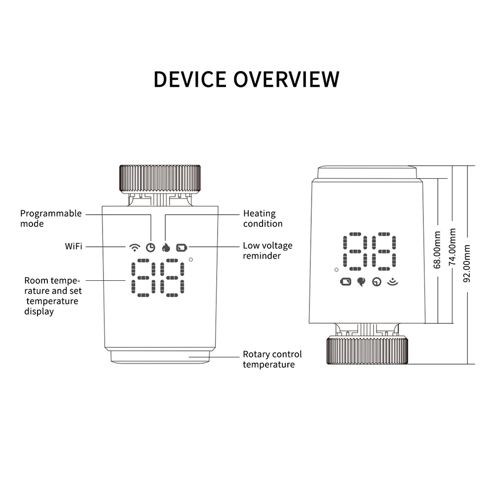 ZigBee 밸브용 프로그래밍 가능한 정교한 라디에이터 난방 솔루션, 편안함 향상 및 비용 절감