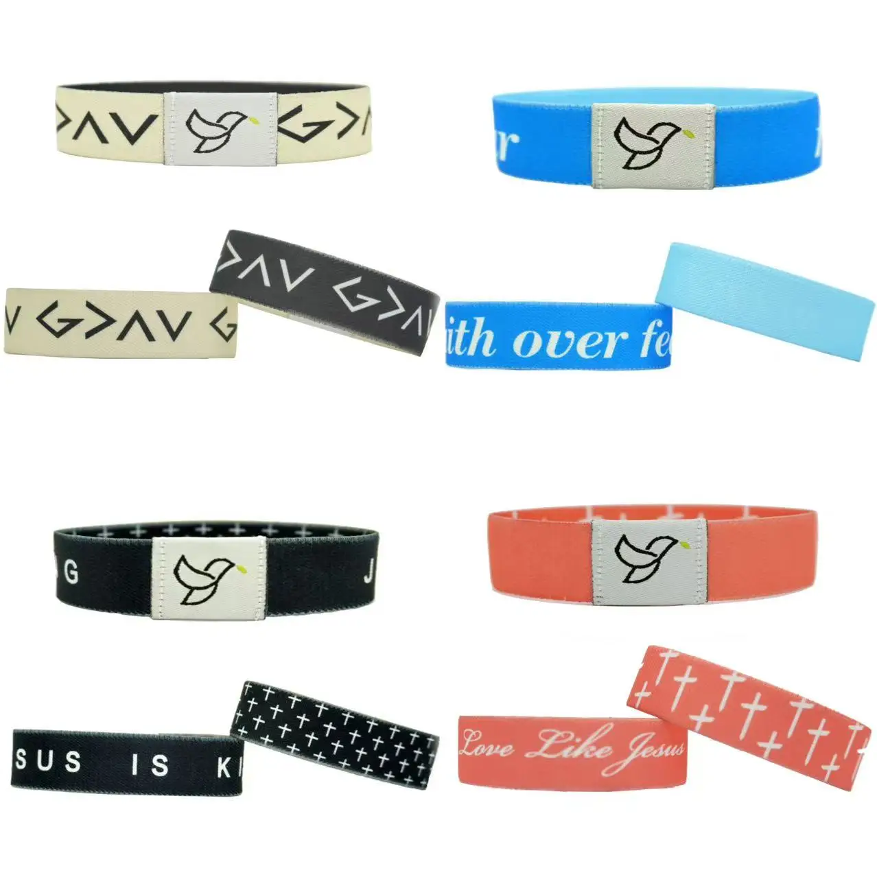 10pcs Creative Wearable Bible Wristbands Waterproof with NFC Bible Bracelet Elastic Smart Sensor Religious Bracelets Jewelry