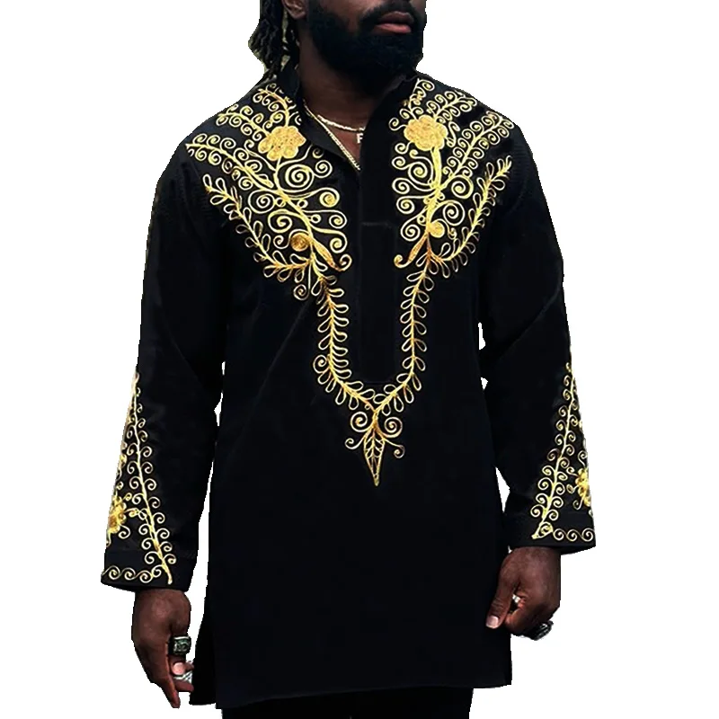 2 pieces african traditional dresses clothes for men tracksuit fashion kaftan outfits dashiki set robe africa clothing 2024