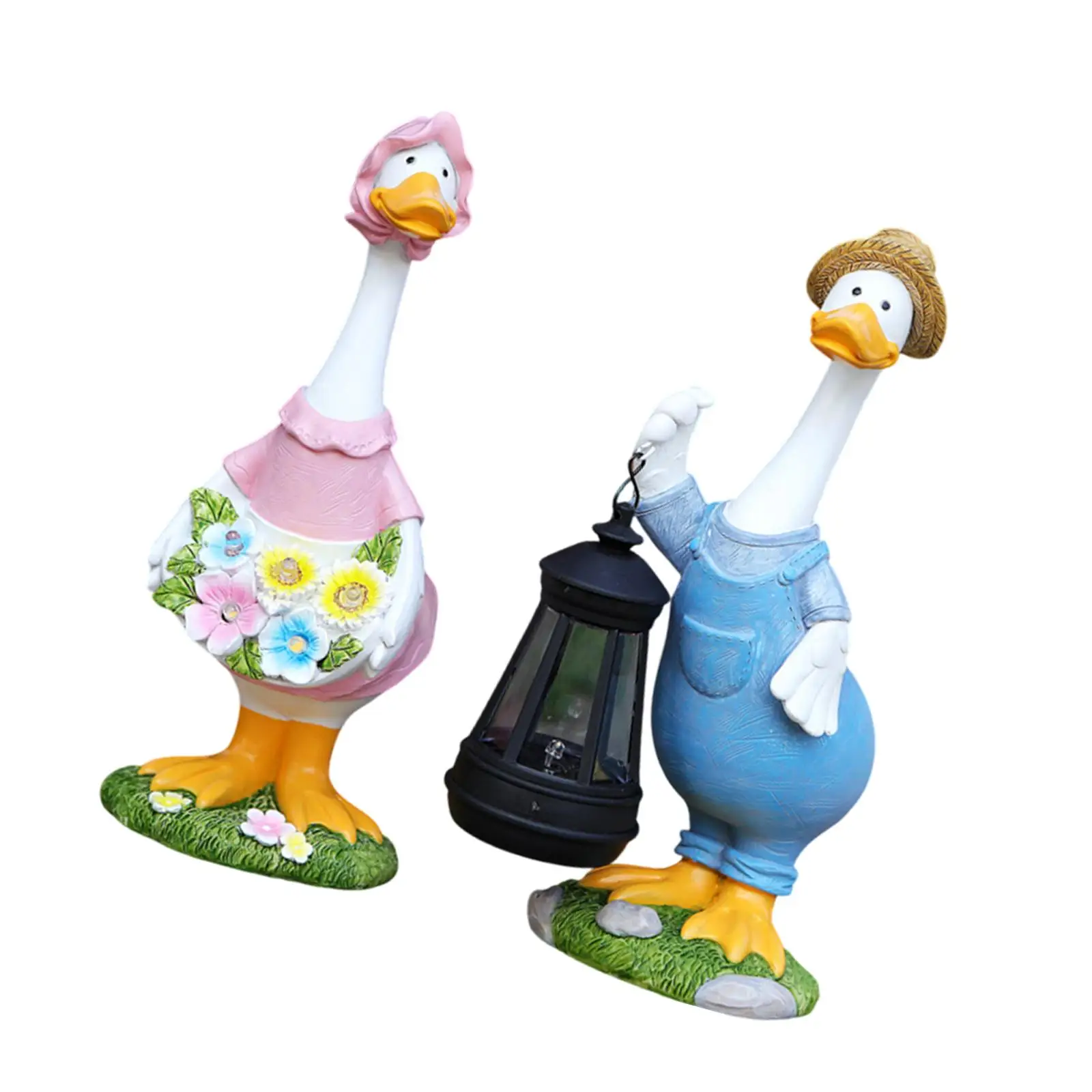 2x زوجين البط حديقة زخرفة الحديقة الديكور ضوء لمسار المناظر الطبيعية #3