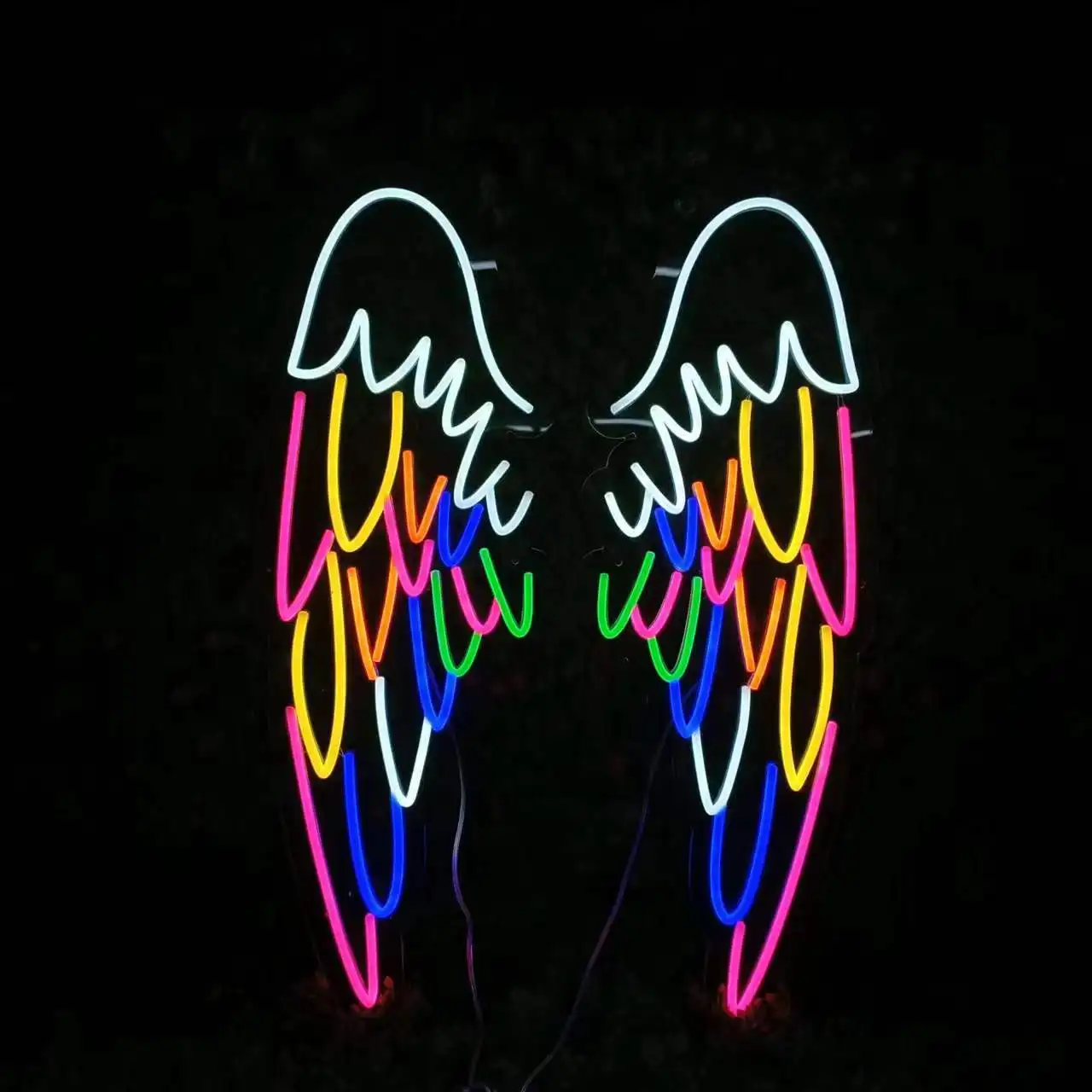 Angel Wings Wall Decor | led light wings, neon angel wings, glowing wings, custom led wings，Wings Of Angels,Salon Decor