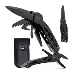 Cuchillo de bolsillo multifunción de acero inoxidable, alicates Mini portátiles para caza, Camping, supervivencia, cuchillo plegable al aire libre