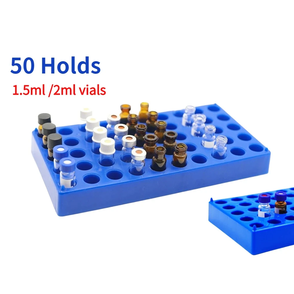 Tube tube Platic Rack 50 Holds Diameter Suitable For 12mm 1.5/2ml Vials Centrifuge Tube Racks Stackable Lab Supplies