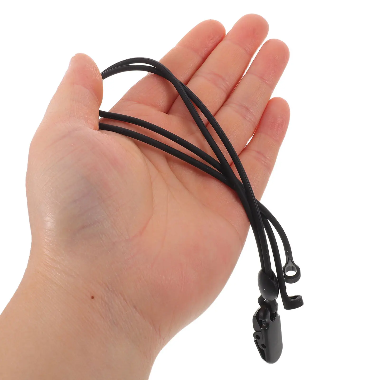 Silicone Hearing Aid Anti-Loss Lanyard with Binaural Connector Strap Lightweight Soft Comfortable Retention Cord for Seniors