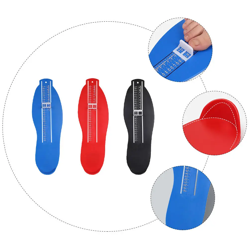 Juego de 3 Reglas Medidoras de Pies para Adultos y Niños, Herramienta Precisa para Medir Zapatos, Tallas EU/UK, Ideal para Dormitorio, Residencia, Centro Comercial