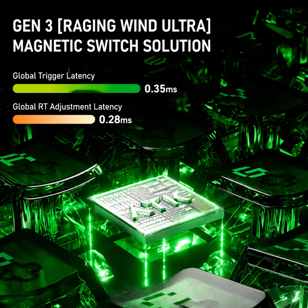 Atk Rs6 Magnetic Switch Mechanical Keyboard 68 Keys Transparent Rgb Gaming Keyboard For E Sports Office Use