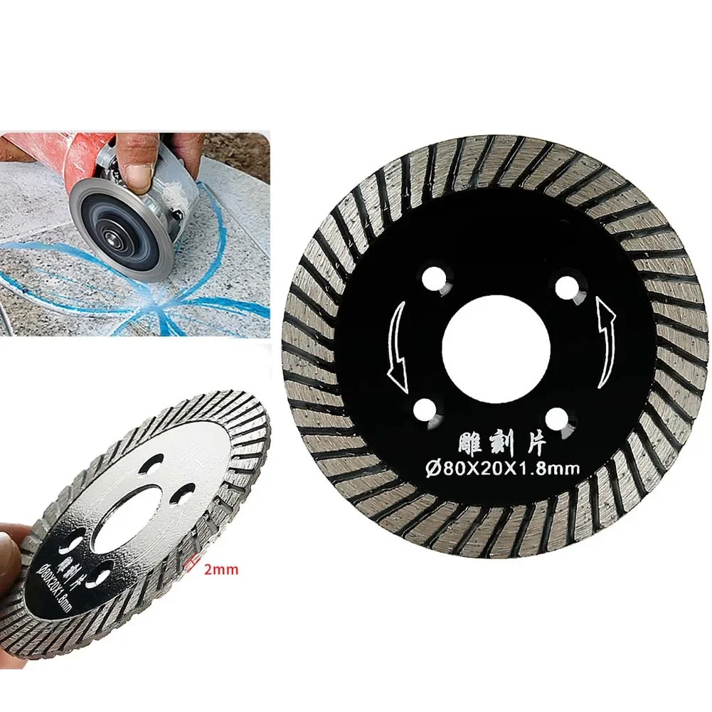 

80-миллиметровый турбо-отрезной диск для резки и полировки гранита, плитки, дерева, камня, пильный диск для электроинструмента