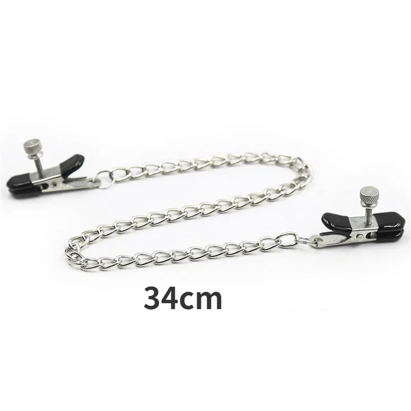 BDSM الحلمة كليب مع سلسلة قابل للتعديل منتجات الكبار السوداء ألعاب مثيرة محفز الرقيق التدريب مثلي الجنس فيمدوم #3