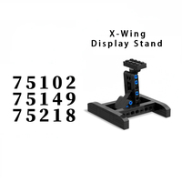 Space Wars X-Wing Fighter Display Stand Building Blocks DIY Bracket Compatible 75102 75149 75218 Set Brick Toy Gift (Only Stand)