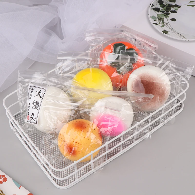 2 個ポテト絞り可能なピンチ遅いリバウンド大人のストレスリリーフピンチ手作りソフトパン絞り可能なデスクトップ装飾品ギフト