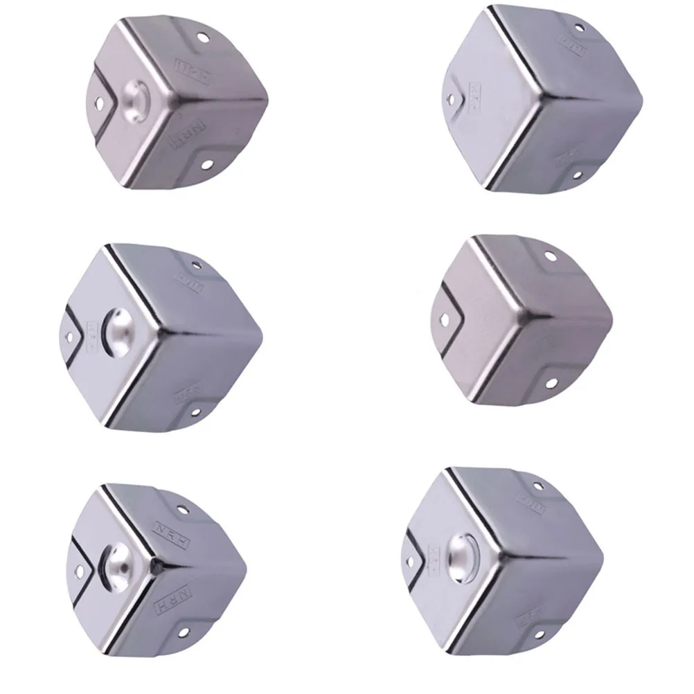 4pcs Stainless Steel Corner Protector Angel Shape Retro Design For Jewelry Case Desk Box Wrap Edge Guard Table Corner Aluminum