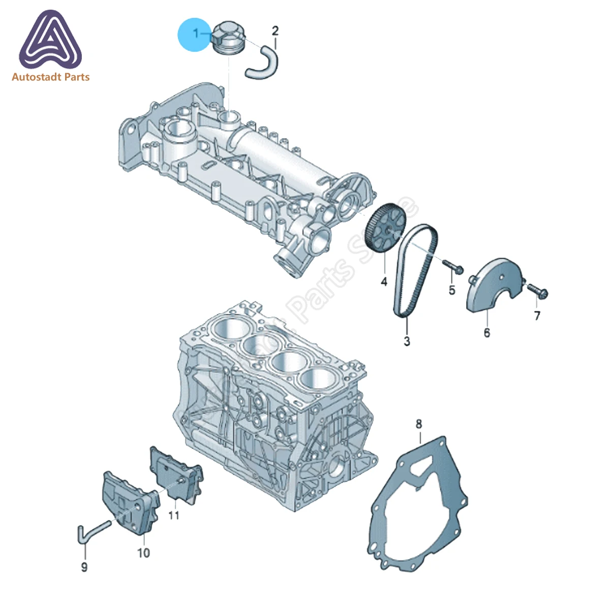 04E 103 175 M Automobile Non-Return Valve Check Valve 04E103175M for Golf VII 5G Audi Seat Skoda 1.0 1.2 1.4 TSI 04E 103 175AC