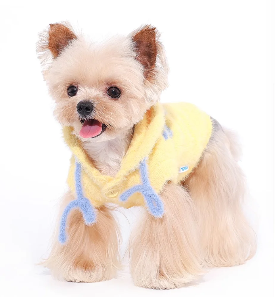 Plush Monochromatic Sweater for Small Dogs, Pet Clothes, Base Coat, Puppy Clothes, Little Dog Clothing, Autumn and Winter