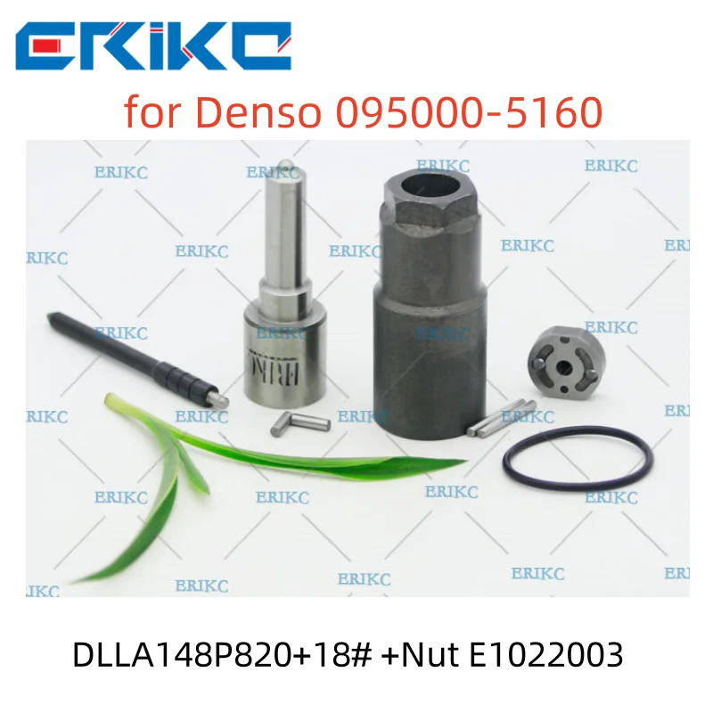 

Для инжектора Denso 095000-5161 095000-5160, комплект для ремонта, наконечники сопла DLLA148P820, клапан 18 #, гайка E1022003