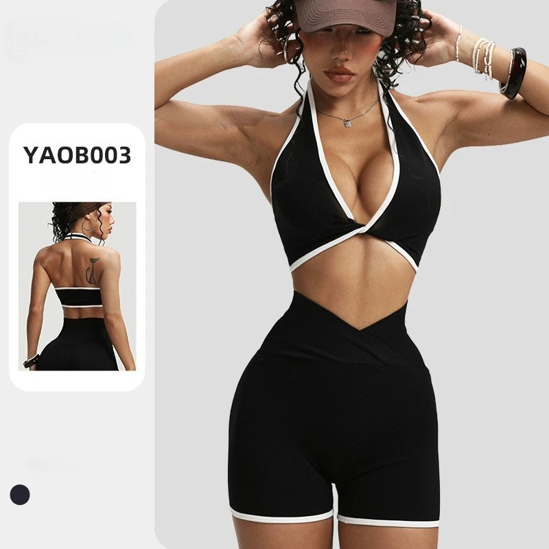 

Quick Dry Sport Set For Women Yoga Shorts Cycling Outfit Fitness Tank Top Fashion Yoga Top High Quality Workout Clothes Summer