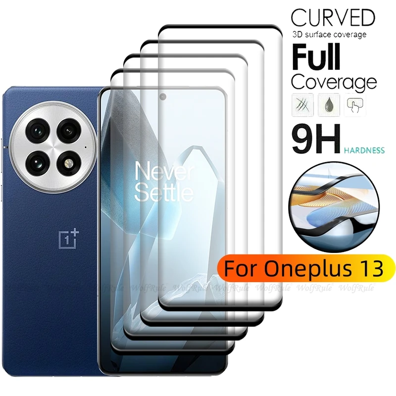 

1/2/3/4PCS For OnePlus 13 Glass OnePlus 13 Tempered Glass Protective 9H Full Cover Curved Screen Protector OnePlus 13 OnePlus13
