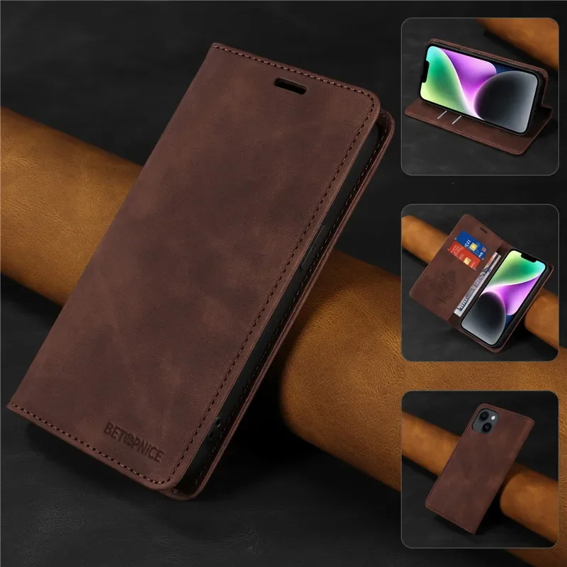 Anti-thef Phone Case For Huawei Honor 200 Pro 90 Smart 70 50 Honor90 Honor200 Lite Wallet Flip Card Holder Coque Leather Cover