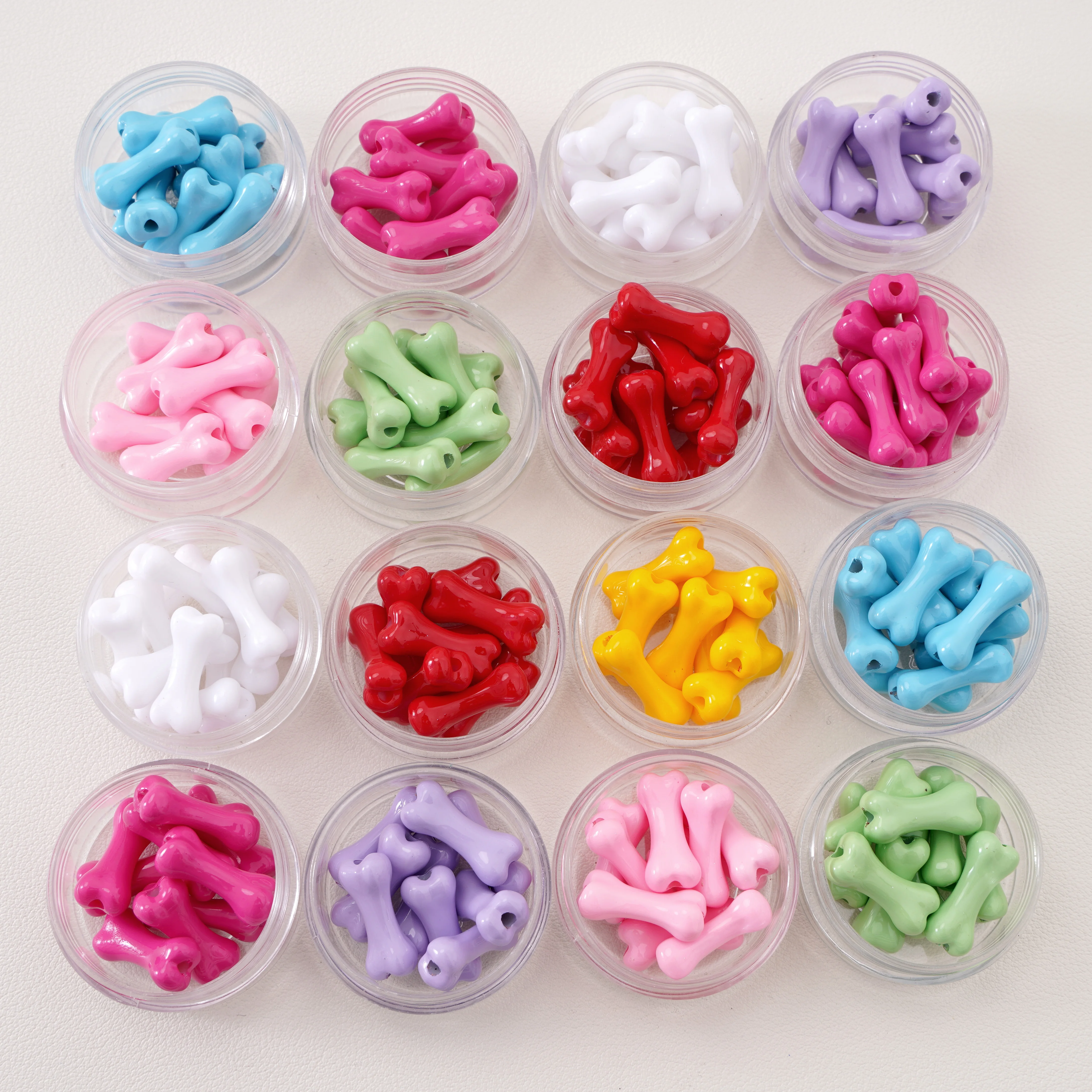 2pcs Acrylic Beads Loose Spacer Bone Beading for Necklaces Beads Bracelets Earrings Pendants DIY Jewelry Making Keychain Gifts