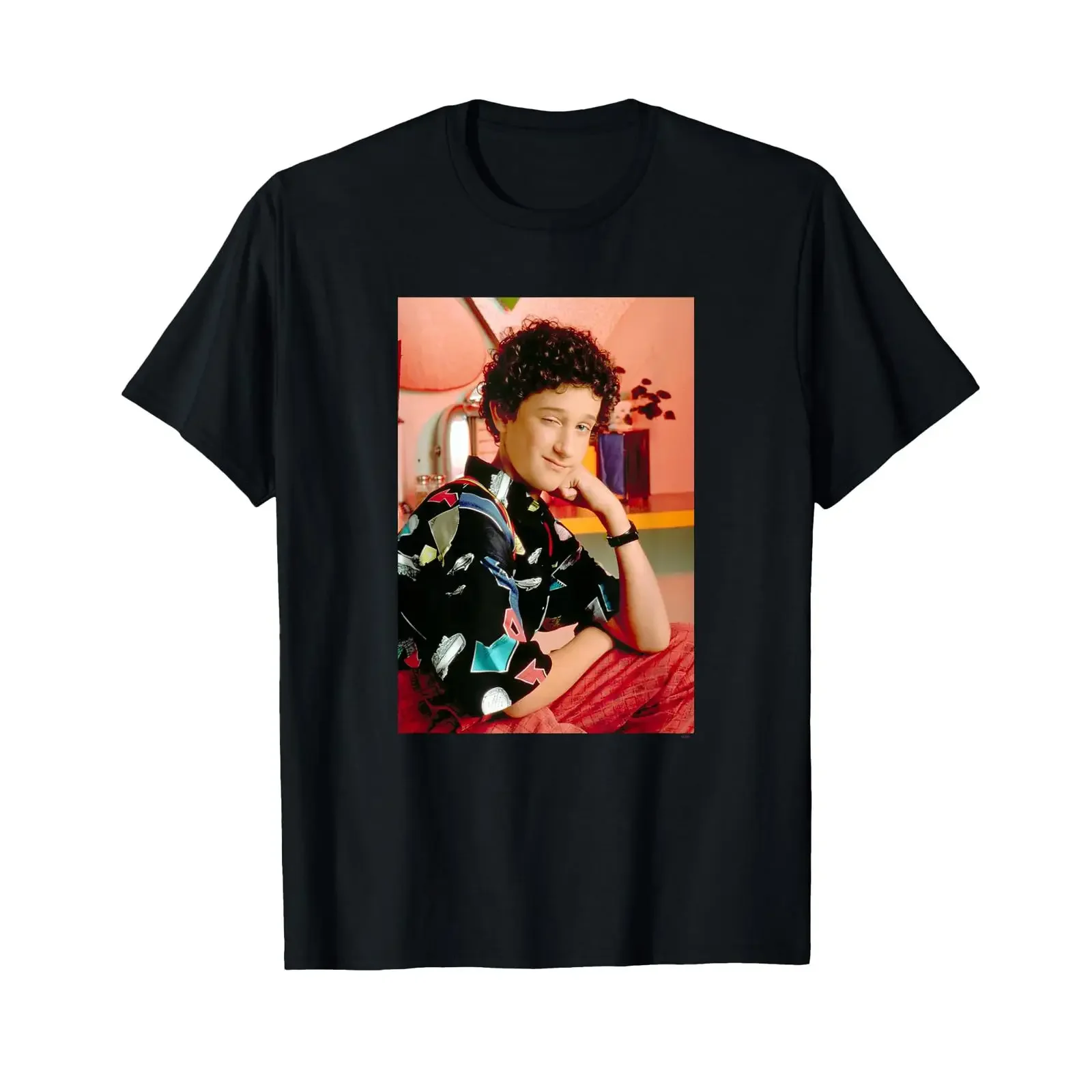 Saved By The Bell Screech Wink Photo T Shirt vintage Washed Breathable streetwear designer clothes Casual Top For Everyday Wear