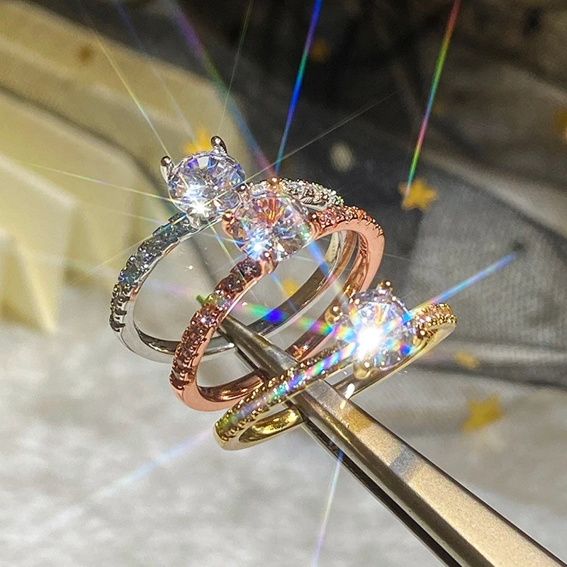 Модные элитные ювелирные изделия с круглым цирконом с новым дизайном и темпераментом, ослепительным небом, полным звезд и инкрустацией ювелирными изделиями Модные элитные ювелирные изделия с круглым цирконом с новым дизайном и темпераментом, ослепительным небом, полным звезд и инкрустацией ювелирными изделиями