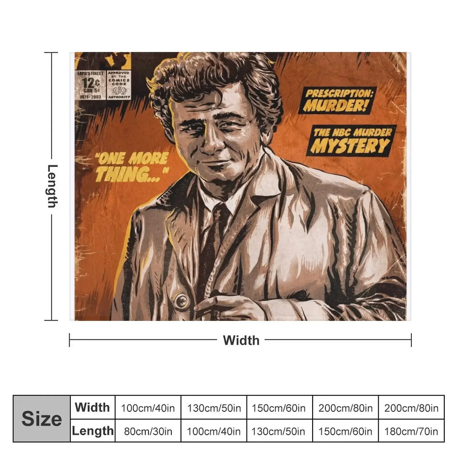 Columbo TV Show Comic Throw Blanket Camping Quilt Blankets