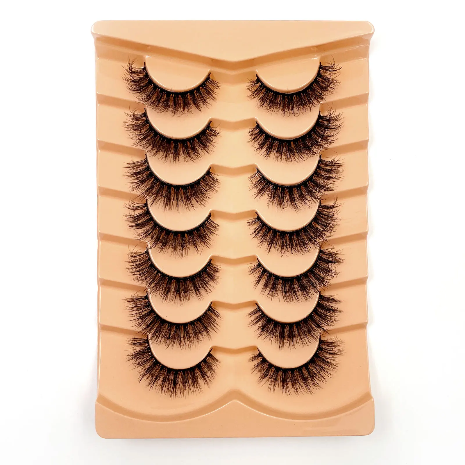 Neue 7 Paar Dicke, 3D-Simulierte Nerzfell-Falschwimpern Kurze, Dramatische Falschwimpern Großhandel Komplette Linie Falsche Wimpern – Detail 1