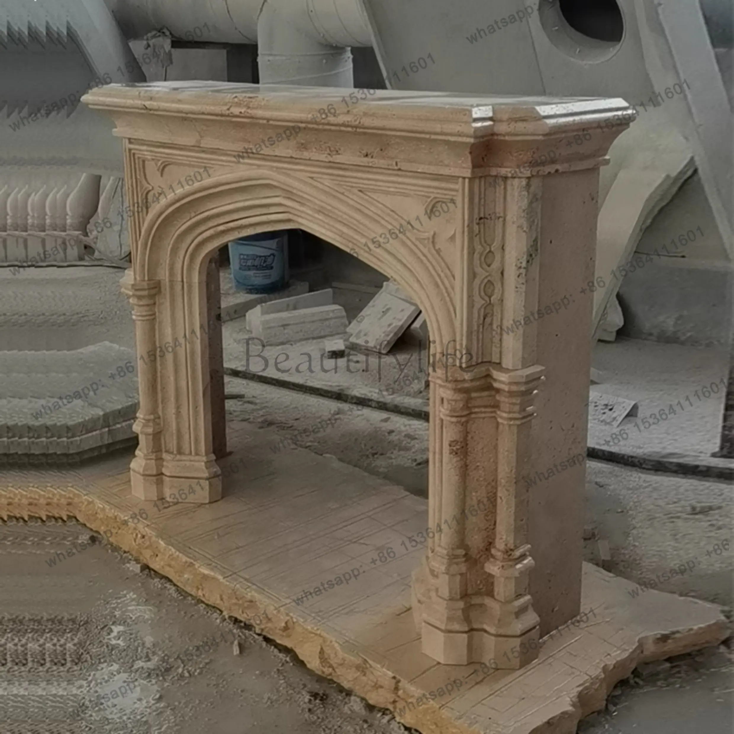 

Мраморный камин Американский современный простой травертиновый камин Гостиная Винтажный камин