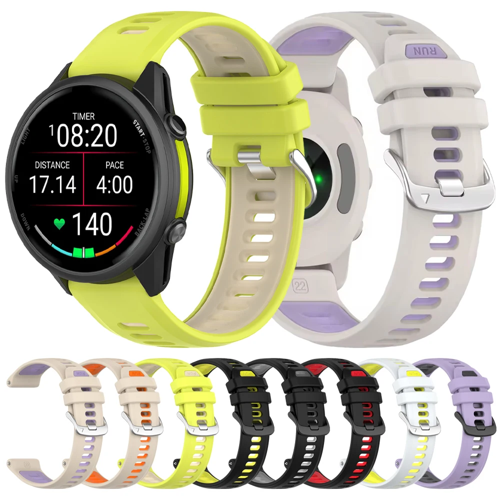 الإفراج السريع نغمتين الرياضة سيليكون حزام ل Garmin Forerunner 970 965 955 945 935 745 الأصلي حزام ساعة ذكية الملحقات