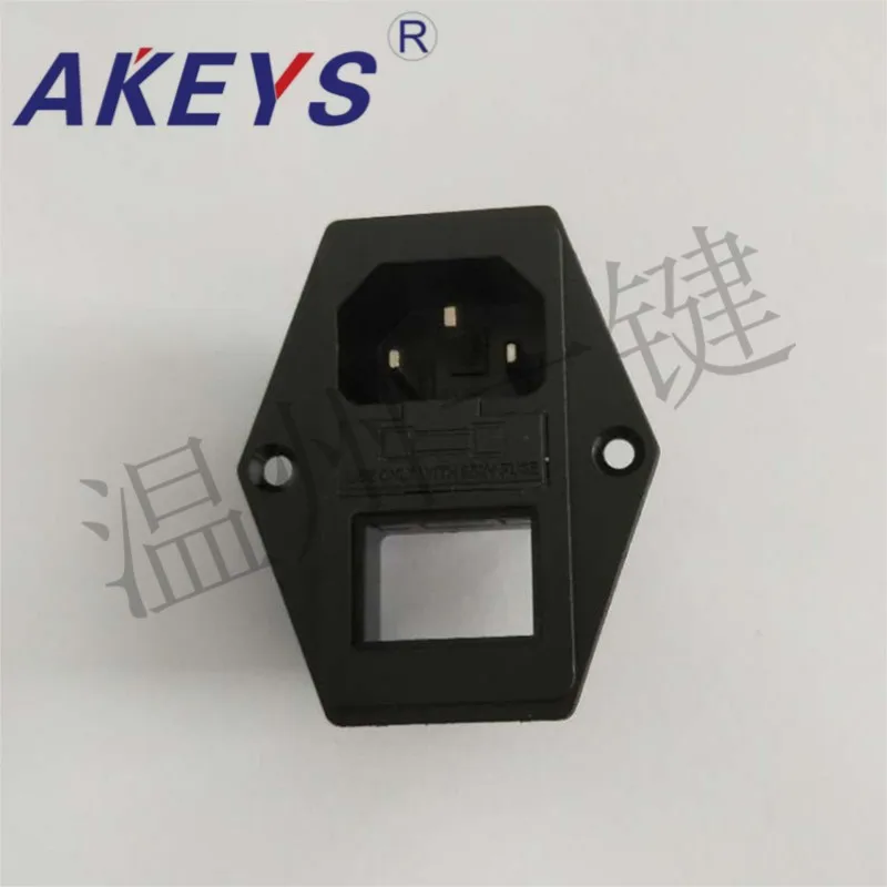 1 PC AC-215 card word socket without switch with fuse 250V three-hole power seat AC socket