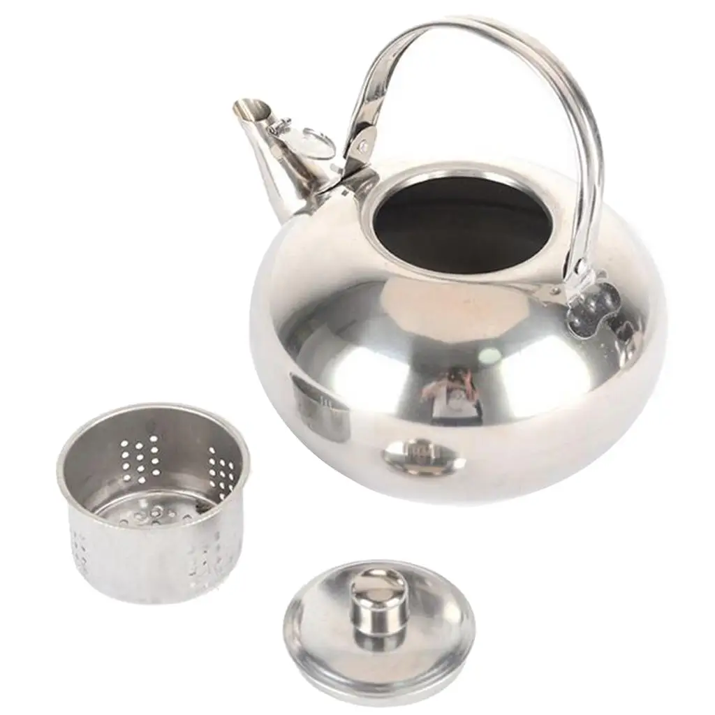 Stainless Steel Tea Kettles Stovetop, Metal Teapot With Infusers Strainer,