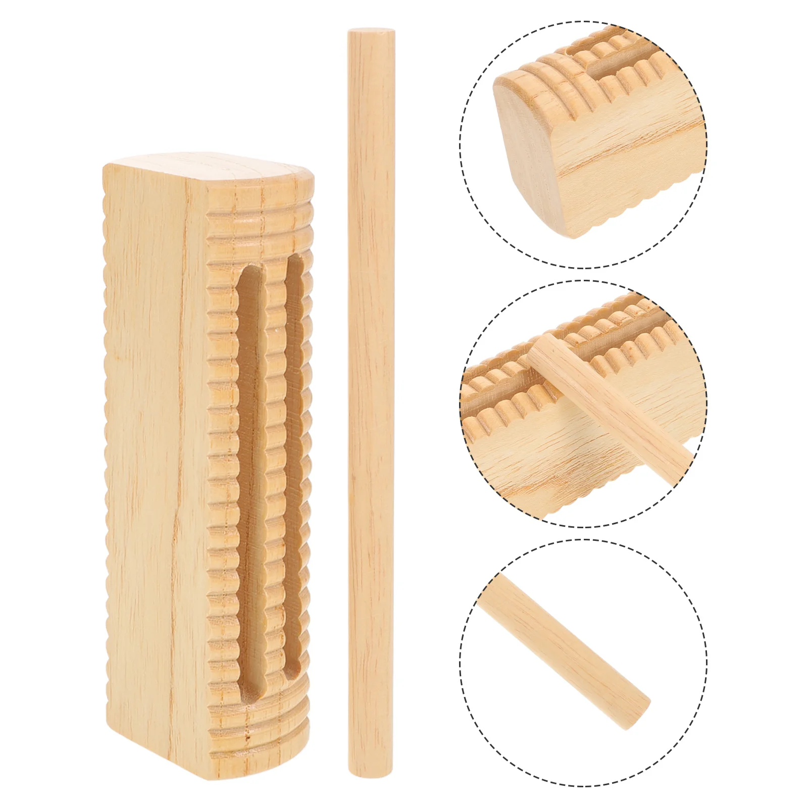 

1Set Wood Rhythm Block Handpolished Dual Tone Percussion Instrument Interactive Family Music Learning Tool Wood Rhythm Block