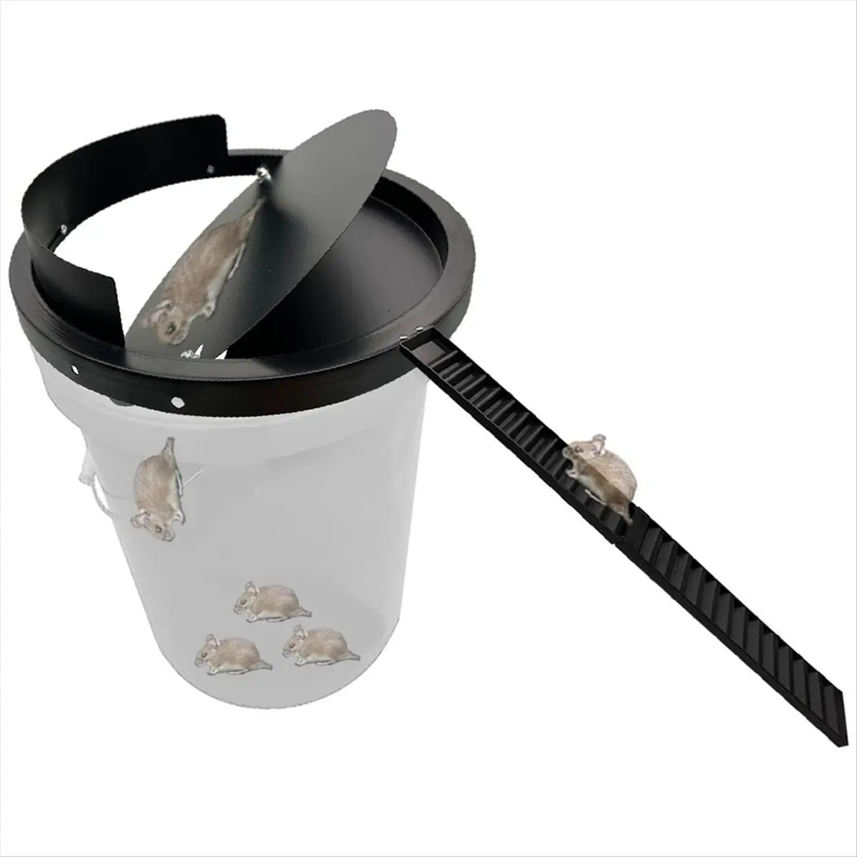 New Bucket Lid Mouse Trap Metal 5 Gallon Bucket Lid,Strong Metal Material That Cannot Be Bitten, Auto Reset, Repeat Catchk