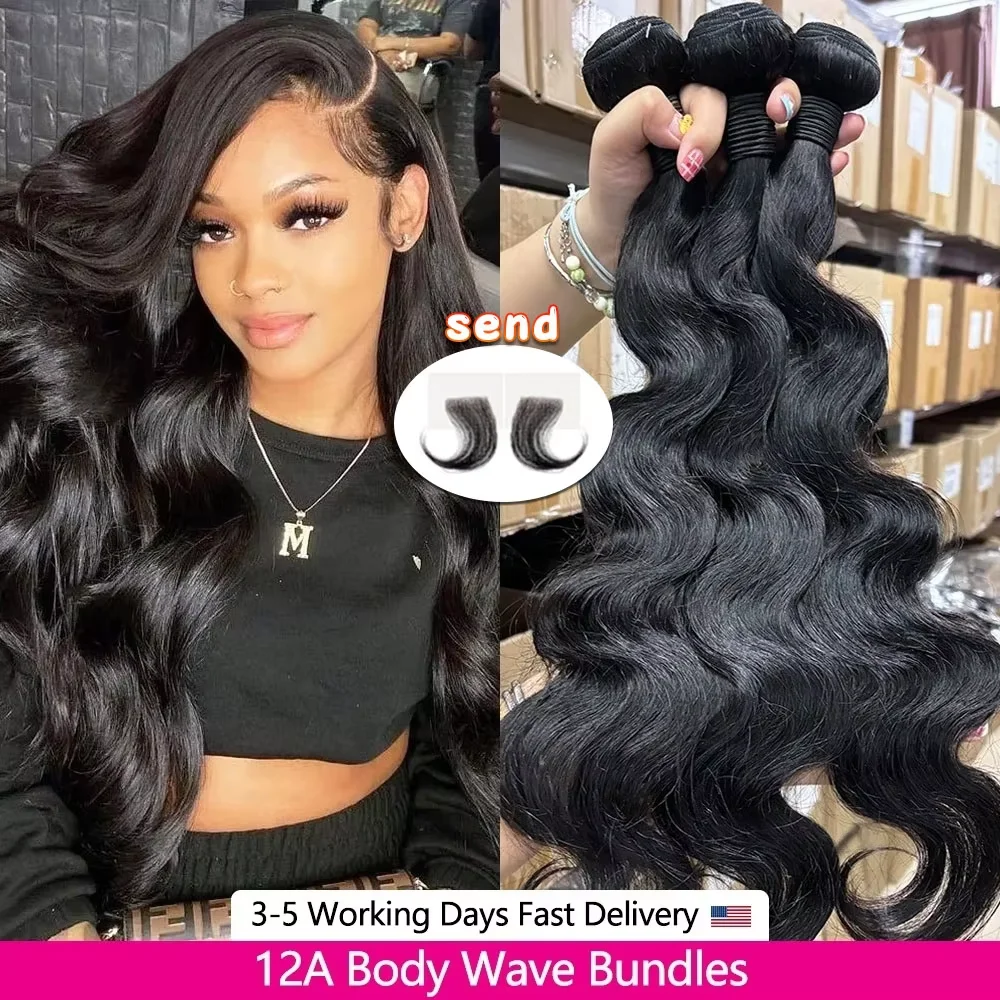 30 34 36 pulgadas extensiones de cabello humano ondulado 100% brasileño virgen sin procesar 3/4 mechones para mujeres 16A mechones de cabello humano grueso