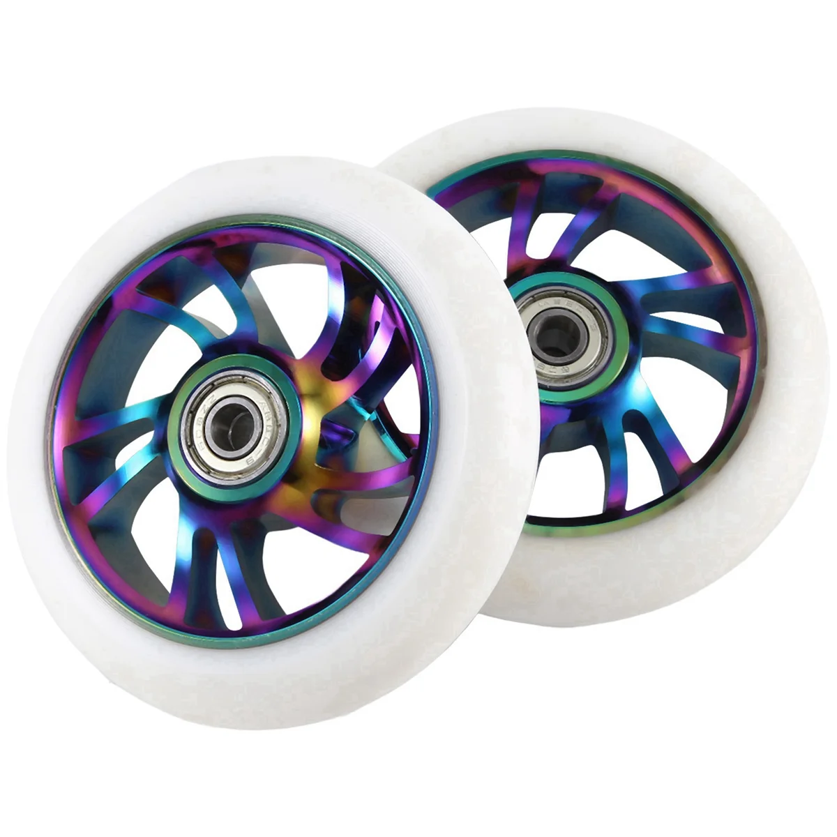 2Pcs 110mm Scooter Wheels Replacement Aluminum Wear-Resistant PU Stunt Scooter Parts Kick Scooter Accessories