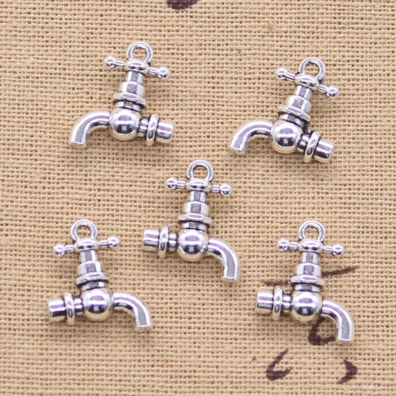 20pcs Charms Faucet Hydrovalve 18x15mm Tibetan Silver Color Pendants Antique Jewelry Making DIY Handmade Craft