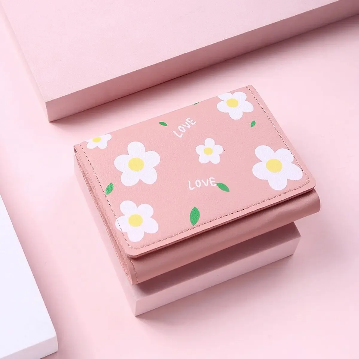 

Cute Flower Wallet Brand Designed PU Leather Coin Purse Card Holder Women