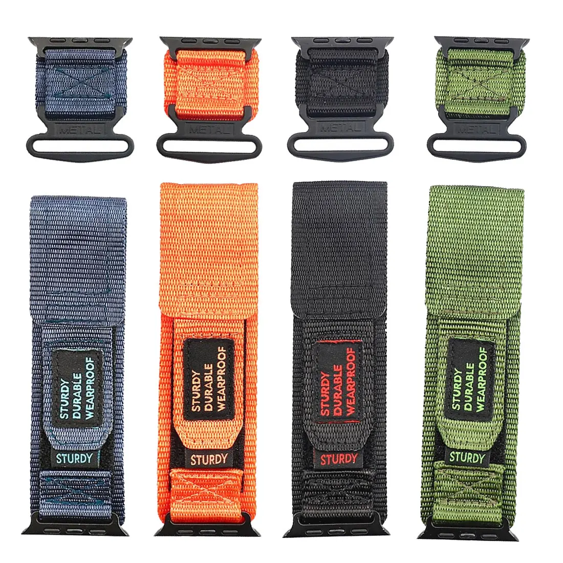 

Nylon Sport Strap for Apple Watch Band 49MM 42MM 44MM 45MM 38MM 40MM 41MM Adjustable Breathable Wristband Compatible with iWatch